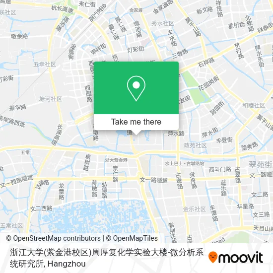 浙江大学(紫金港校区)周厚复化学实验大楼-微分析系统研究所 map
