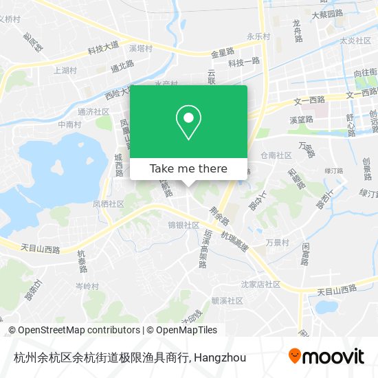 杭州余杭区余杭街道极限渔具商行 map