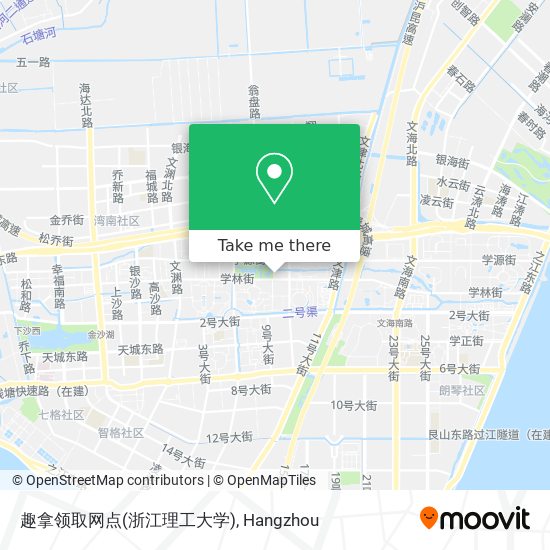 趣拿领取网点(浙江理工大学) map