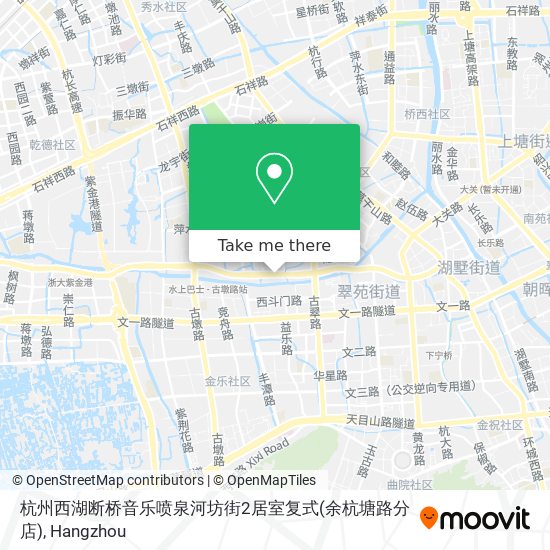 杭州西湖断桥音乐喷泉河坊街2居室复式(余杭塘路分店) map