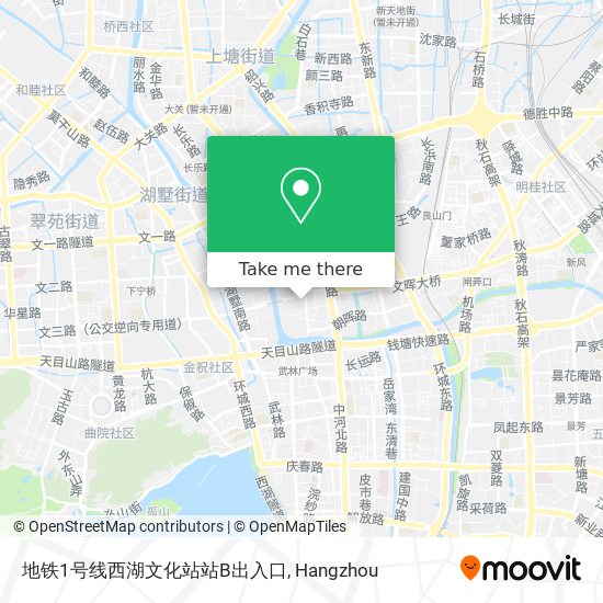 地铁1号线西湖文化站站B出入口 map