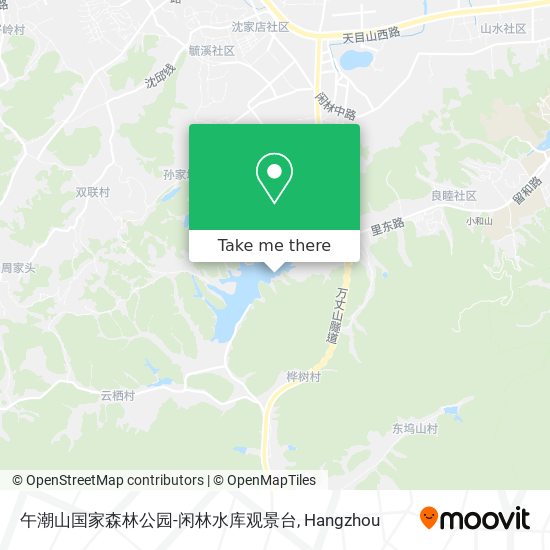 午潮山国家森林公园-闲林水库观景台 map