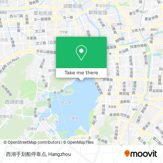 西湖手划船停靠点 map