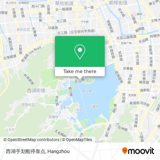 西湖手划船停靠点 map