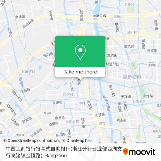 中国工商银行银亭式自助银行(浙江分行营业部西湖支行良渚镇金恒路) map