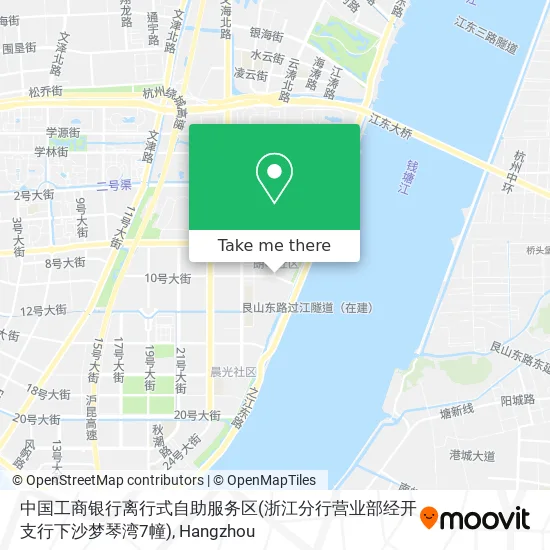 中国工商银行离行式自助服务区(浙江分行营业部经开支行下沙梦琴湾7幢) map