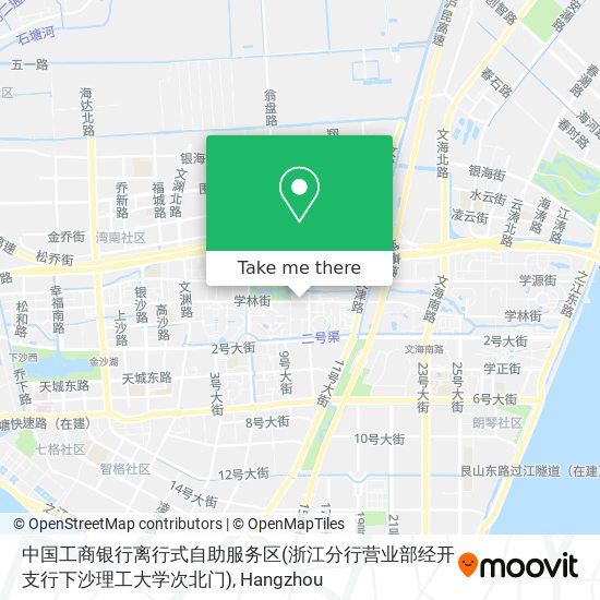 中国工商银行离行式自助服务区(浙江分行营业部经开支行下沙理工大学次北门) map