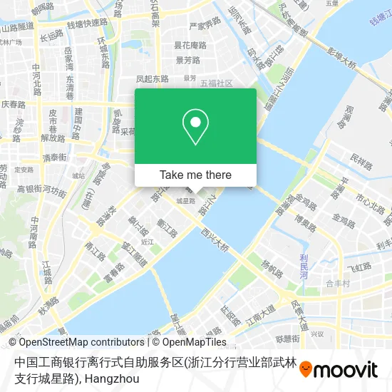 中国工商银行离行式自助服务区(浙江分行营业部武林支行城星路) map