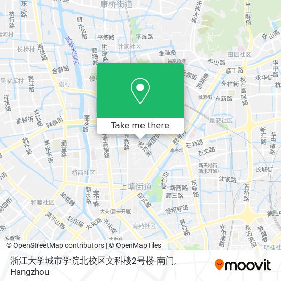 浙江大学城市学院北校区文科楼2号楼-南门 map