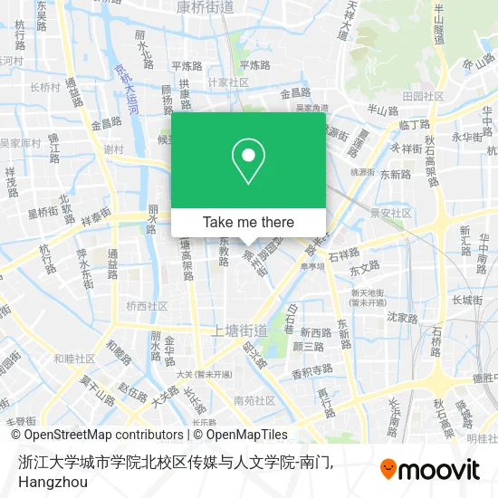 浙江大学城市学院北校区传媒与人文学院-南门 map