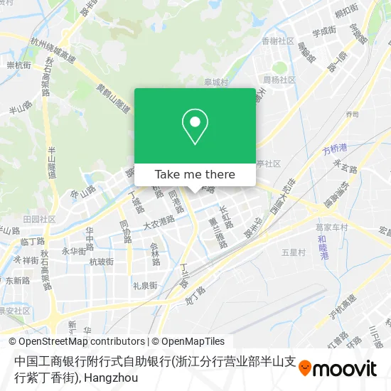 中国工商银行附行式自助银行(浙江分行营业部半山支行紫丁香街) map