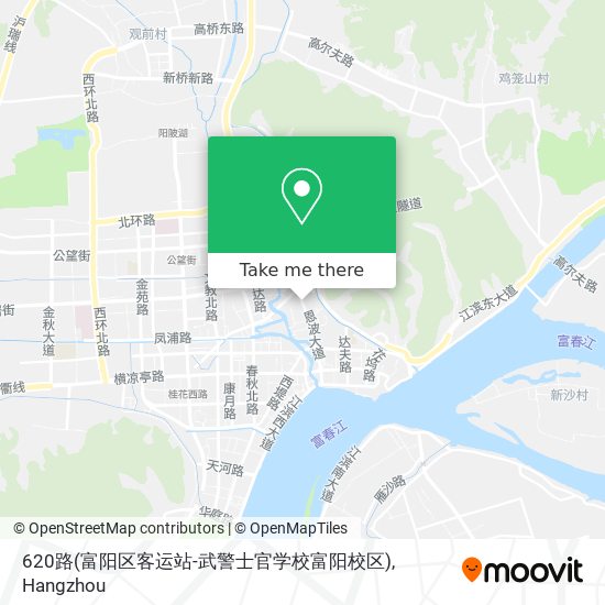 620路(富阳区客运站-武警士官学校富阳校区) map