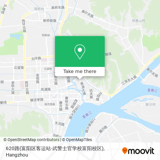 620路(富阳区客运站-武警士官学校富阳校区) map