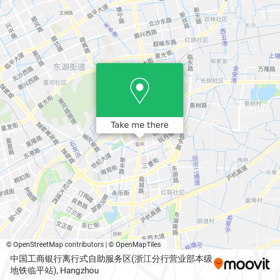 中国工商银行离行式自助服务区(浙江分行营业部本级地铁临平站) map
