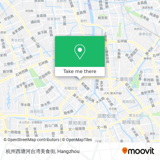 杭州西塘河台湾美食街 map