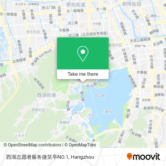 西湖志愿者服务微笑亭NO.1 map