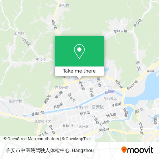 临安市中医院驾驶人体检中心 map