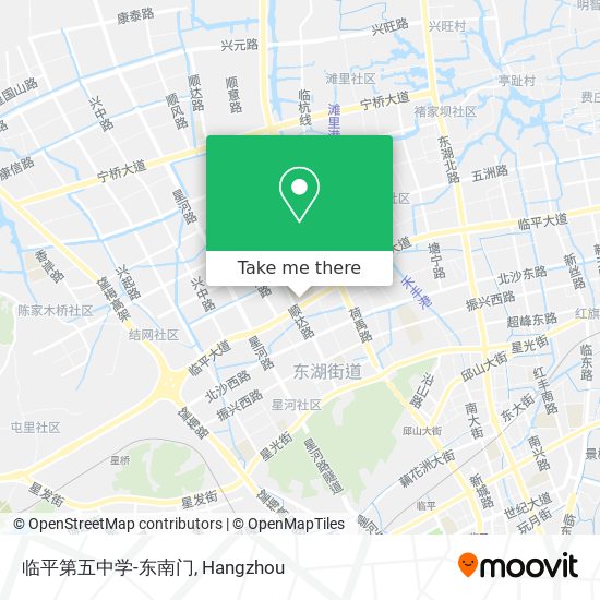 临平第五中学-东南门 map