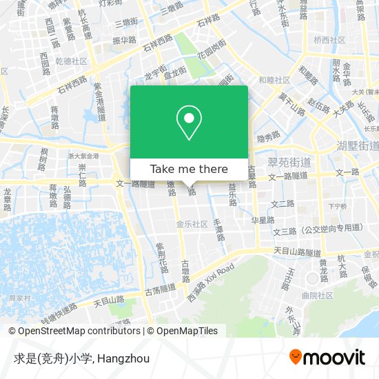 求是(竞舟)小学 map
