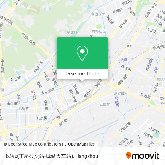 b3线(丁桥公交站-城站火车站) map