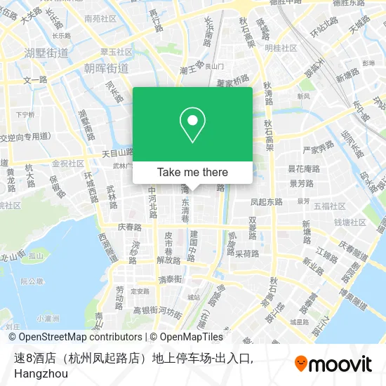 速8酒店（杭州凤起路店）地上停车场-出入口 map