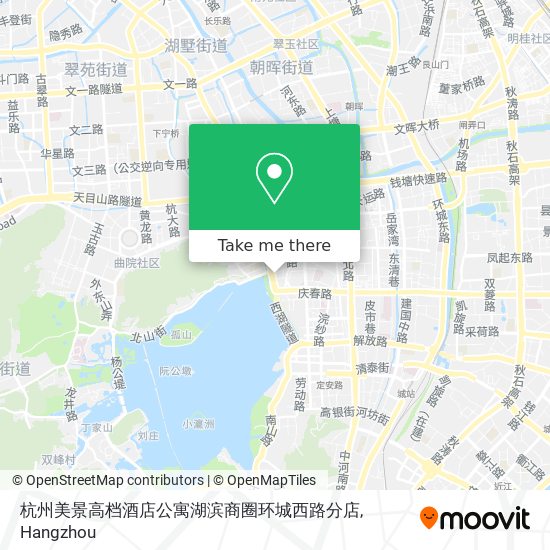 杭州美景高档酒店公寓湖滨商圈环城西路分店 map