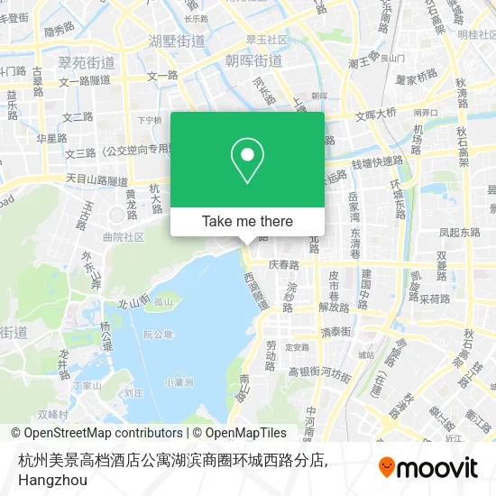 杭州美景高档酒店公寓湖滨商圈环城西路分店 map