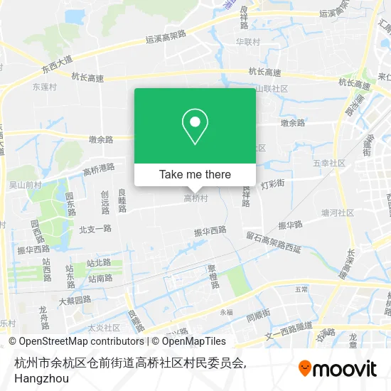 杭州市余杭区仓前街道高桥社区村民委员会 map