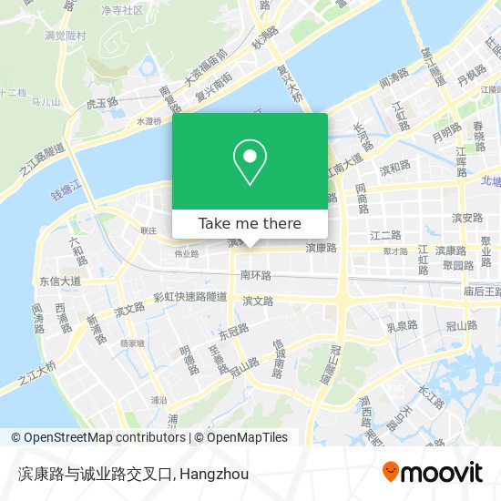 滨康路与诚业路交叉口 map