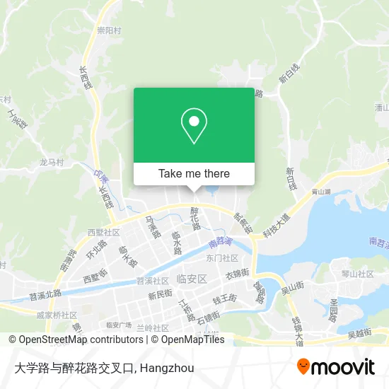大学路与醉花路交叉口 map