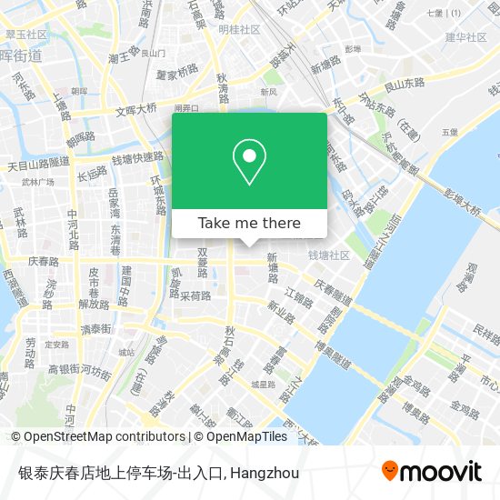 银泰庆春店地上停车场-出入口 map