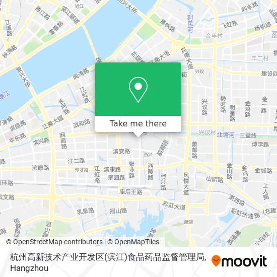杭州高新技术产业开发区(滨江)食品药品监督管理局 map