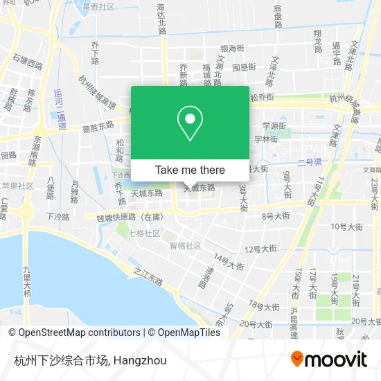 杭州下沙综合市场 map