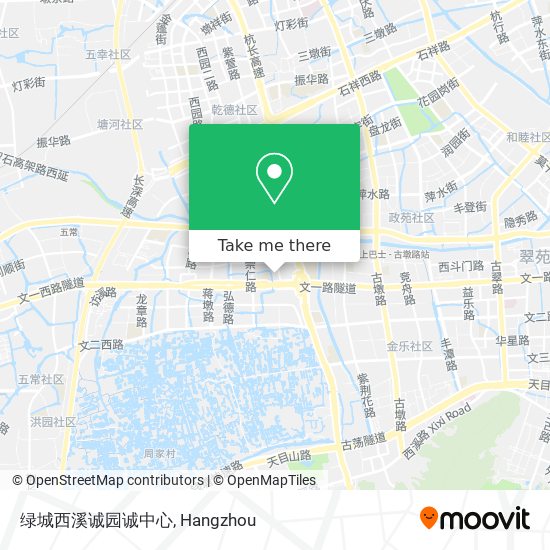 绿城西溪诚园诚中心 map