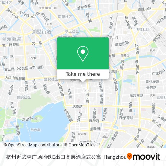 杭州近武林广场地铁E出口高层酒店式公寓 map