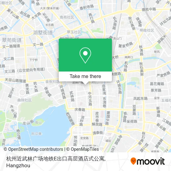 杭州近武林广场地铁E出口高层酒店式公寓 map
