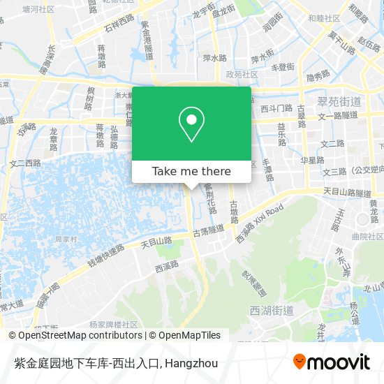 紫金庭园地下车库-西出入口 map