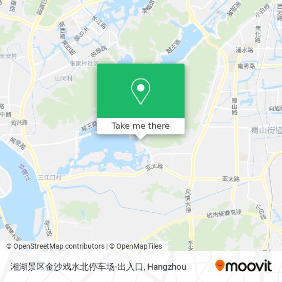 湘湖景区金沙戏水北停车场-出入口 map