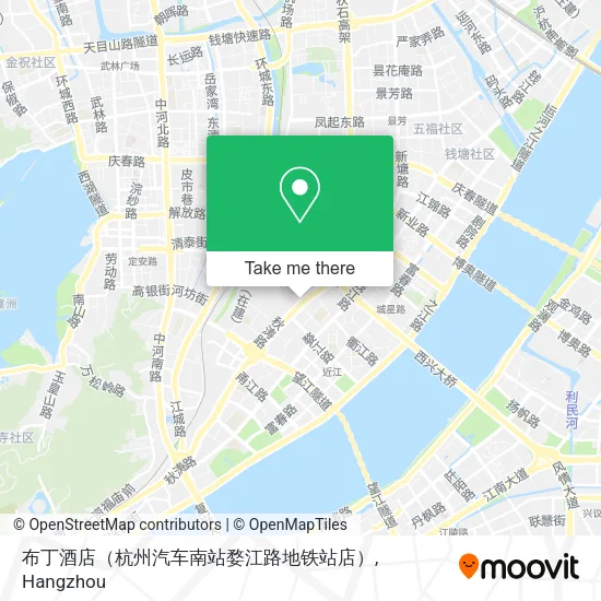 布丁酒店（杭州汽车南站婺江路地铁站店） map