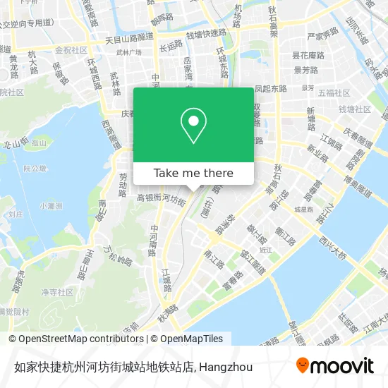 如家快捷杭州河坊街城站地铁站店 map