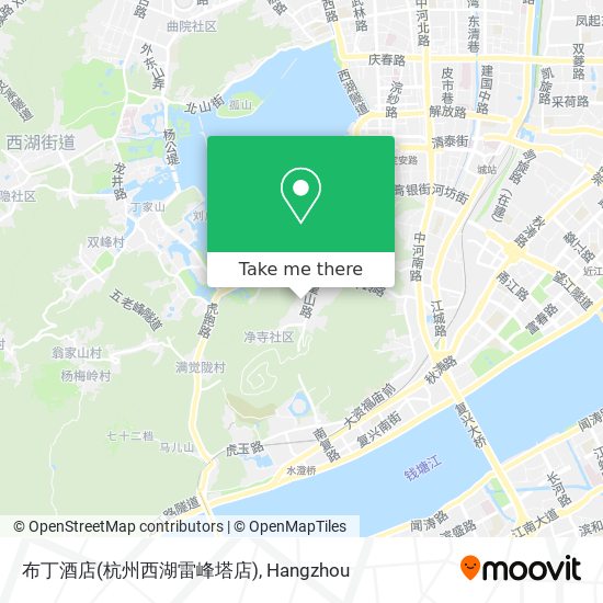 布丁酒店(杭州西湖雷峰塔店) map