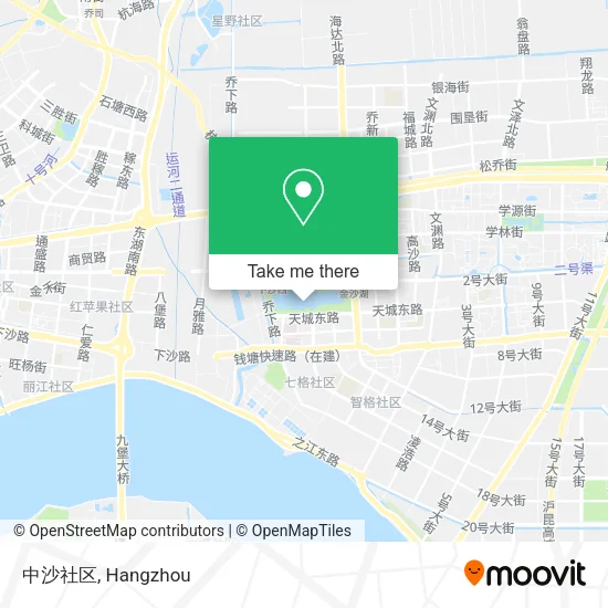 中沙社区 map