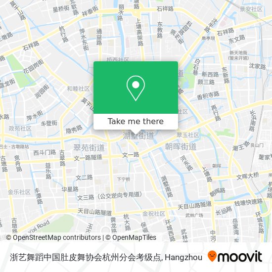 浙艺舞蹈中国肚皮舞协会杭州分会考级点 map