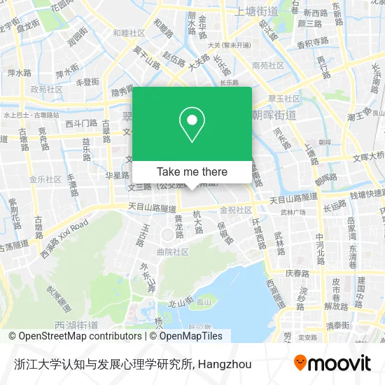浙江大学认知与发展心理学研究所 map