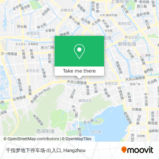 千指梦地下停车场-出入口 map