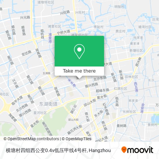 横塘村四组西公变0.4v低压甲线4号杆 map