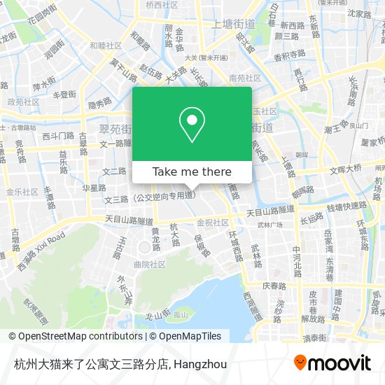 杭州大猫来了公寓文三路分店 map