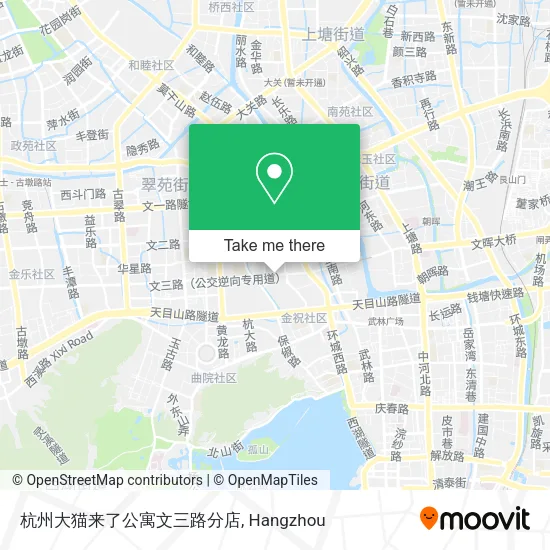 杭州大猫来了公寓文三路分店 map