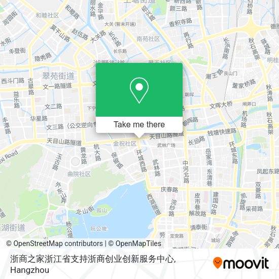浙商之家浙江省支持浙商创业创新服务中心 map