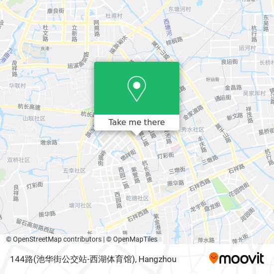 144路(池华街公交站-西湖体育馆) map